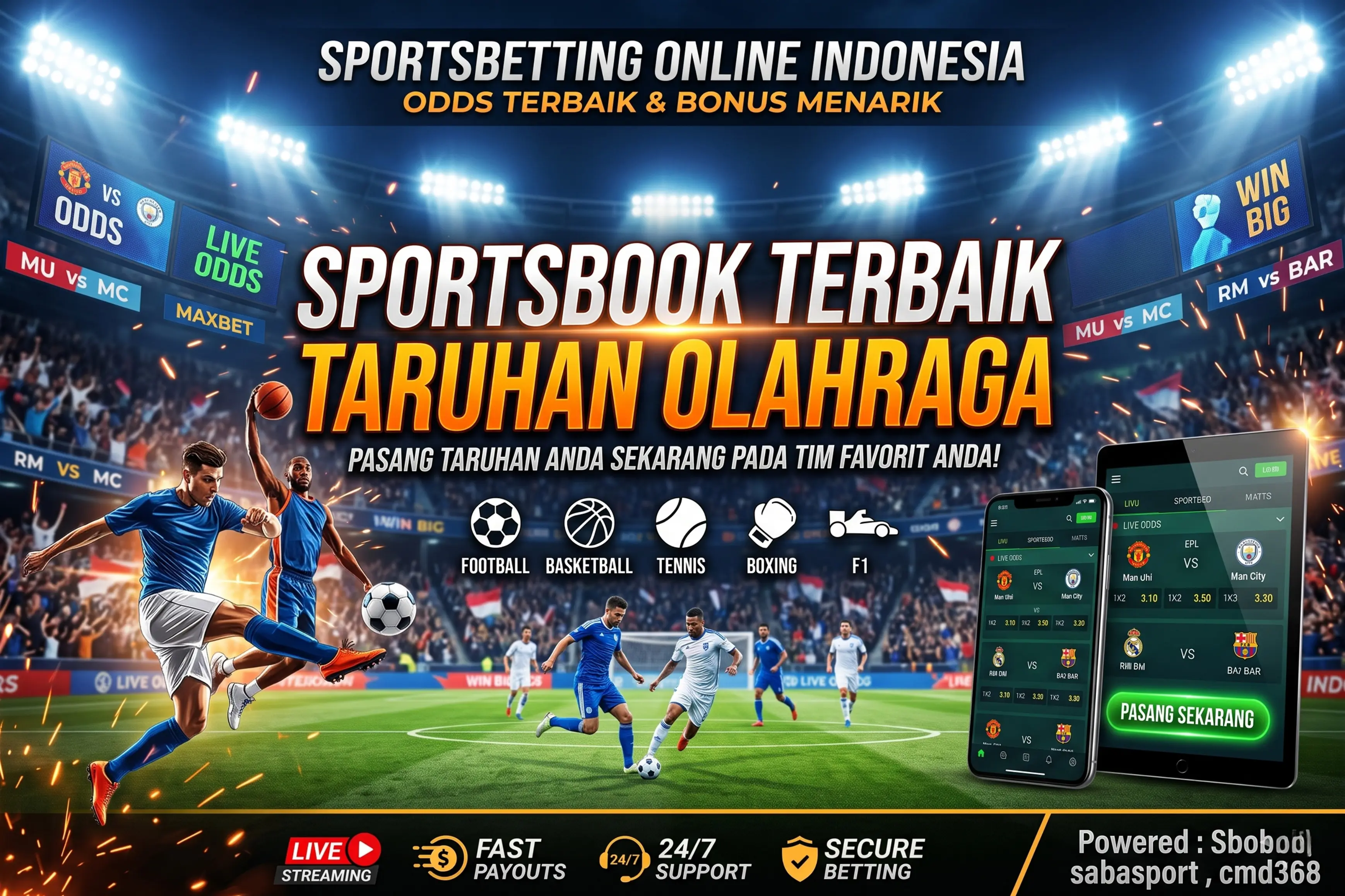 Pertandingan sepak bola Indonesia dengan suasana stadion penuh penonton